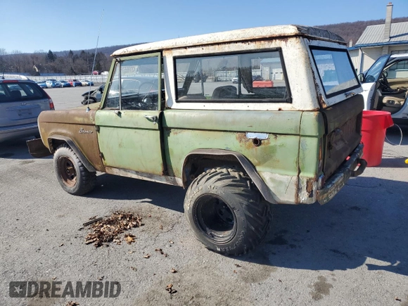 1967 Ford Bronco z VIN U15FLA88482, wystawiony jako Copart lot #47765575 z przebiegiem 69 436 mil mil oraz Czysty tytuł • Clean title. Historia ofert i sprzedaży dostępna na DreamBid. Obrazek 2.