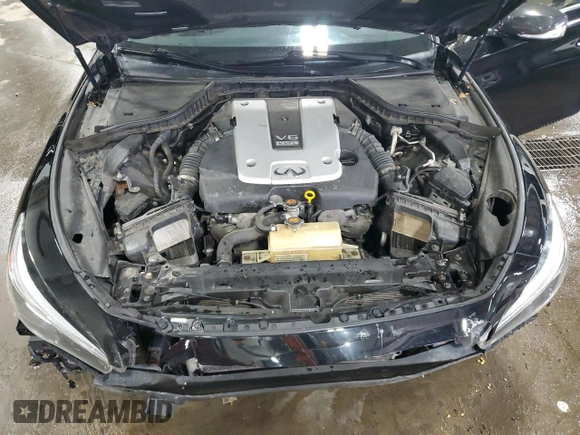 2014 Infiniti Q50 Premium with VIN JN1BV7AR1EM705764, listed as a Copart auction lot 50555595 with 105,626 mi miles and Salvage Title. Bid and sale history available at DreamBid. Image 12.