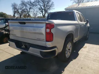 2021 Chevrolet Silverado 1500 Custom with VIN 1GCRWBEK0MZ188967, listed as a Copart auction lot 87637995 with 104,744 mi miles and Salvage Title. Bid and sale history available at DreamBid. Image 3.