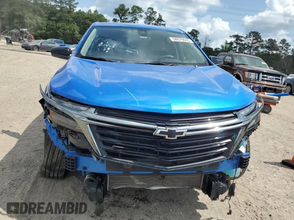 2024 Chevrolet Equinox LS with VIN 3GNAXHEG0RL163520, listed as a Copart auction lot 58076045 with 28,531 mi miles and Salvage title. Bid and sale history available at DreamBid. Image 5.