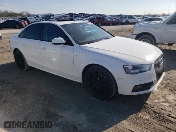 2016 Audi A4 Premium with VIN WAUAFAFL4GN016593, listed as a Copart auction lot 46086343 with 52,045 mi miles. Bid and sale history available at carsss.com. Image 4.