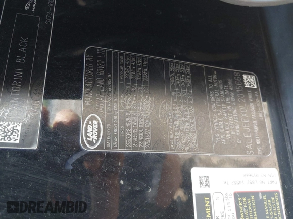 2020 Land Rover Defender S с VIN SALEJEEX0L2015668, выставлен на аукционе IAAI как лот 42419724 с пробегом 53 962 миль миль и . История ставок и продаж доступна на DreamBid. Изображение 9.