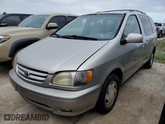 2001 Toyota Sienna LE with VIN 4T3ZF13C11U399208, listed as a Copart auction lot 76162644 with 0 mi miles and Salvage Title. Bid and sale history available at carsss.com. Image 1.