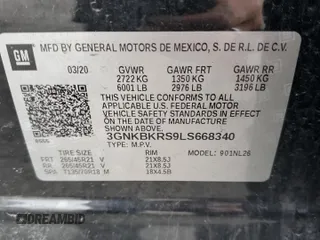 2020 Chevrolet Blazer RS z VIN 3GNKBKRS9LS668340, wystawiony jako Copart lot #54913965 z przebiegiem 86 611 mil mil oraz Szkoda całkowita • Salvage title. Historia ofert i sprzedaży dostępna na DreamBid. Obrazek 13.
