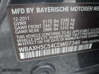 2012 BMW 5 Series 528i xDrive with VIN WBAXH5C54CDW07346, listed as a IAAI auction lot 41637038 with 176,101 mi miles. Bid and sale history available at carsss.com. Image 9.