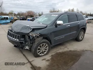 2014 Jeep Grand Cherokee Limited with VIN 1C4RJEBG5EC134102, listed as a Copart auction lot 49737585 with 123,445 mi miles and Salvage Title. Bid and sale history available at carsss.com. Image 1.