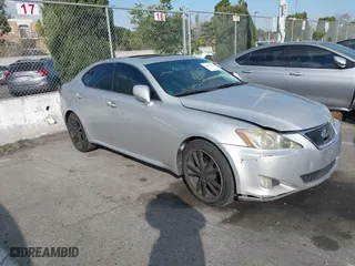 2006 Lexus IS 250 Manual with VIN JTHBK262765004161, listed as a IAAI auction lot 41545216 with 191,532 mi miles. Bid and sale history available at carsss.com. Image 1.