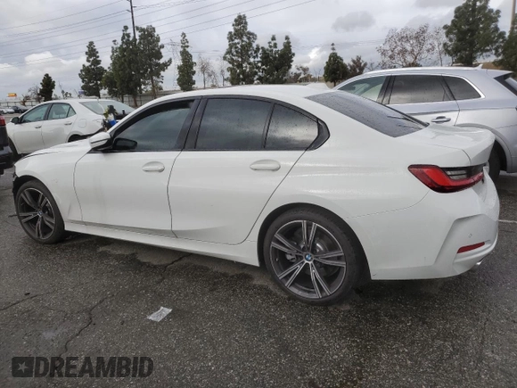 2023 BMW 3 Series 330i with VIN 3MW69FF00P8D78939, listed as a Copart auction lot 48805775 with 0 mi miles and Salvage Title. Bid and sale history available at carsss.com. Image 2.