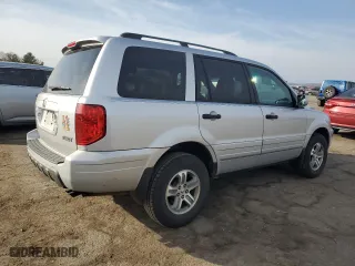 2004 Honda Pilot EX with VIN 2HKYF18644H593063, listed as a Copart auction lot 49032505 with 156,596 mi miles and Salvage Title. Bid and sale history available at carsss.com. Image 3.