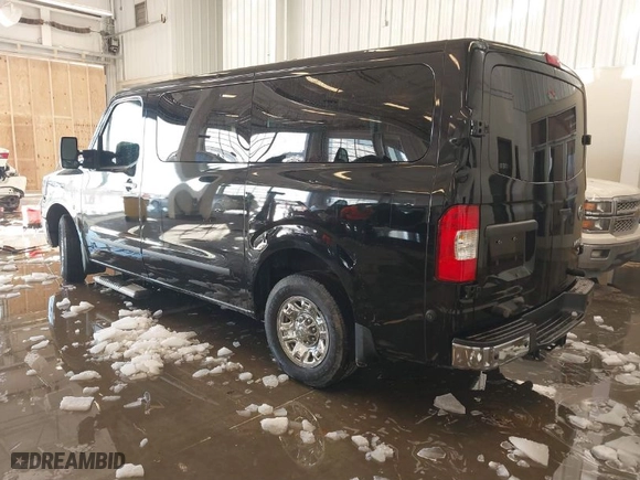 2017 Nissan NV Passenger SL with VIN 5BZAF0AA7HN851026, listed as a IAAI auction lot 41288751 with 81,442 mi miles. Bid and sale history available at carsss.com. Image 3.
