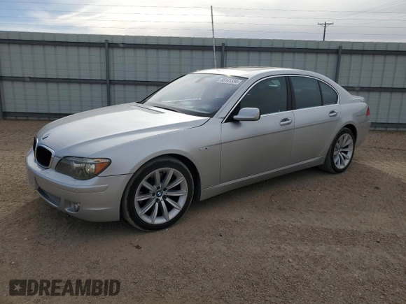 2008 BMW 7 Series 750i with VIN WBAHL83508DT13048, listed as a Copart auction lot 85141334 with 140,853 mi miles and Clean title. Bid and sale history available at DreamBid. Image 1.