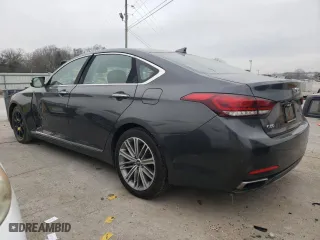 2018 Genesis G80 3.8L with VIN KMHGN4JE2JU223020, listed as a Copart auction lot 36755974 with 132,785 mi miles. Bid and sale history available at carsss.com. Image 2.
