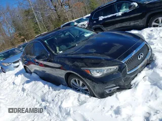 2016 Infiniti Q50 2.0t Premium with VIN JN1CV7AR0GM253412, listed as a IAAI auction lot 41223814 with 45,185 mi miles. Bid and sale history available at carsss.com. Image 1.