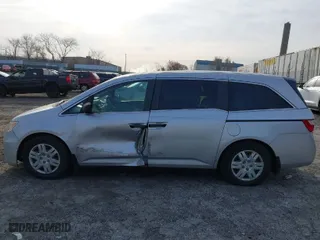 2013 Honda Odyssey LX with VIN 5FNRL5H22DB028827, listed as a IAAI auction lot 41775121 with 211,205 mi miles. Bid and sale history available at carsss.com. Image 14.