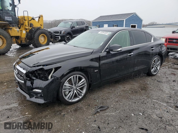 2017 Infiniti Q50 Premium with VIN JN1EV7AR2HM841483, listed as a Copart auction lot 49384005 with 87,181 mi miles and Salvage Title. Bid and sale history available at DreamBid. Image 1.
