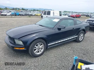 2007 Ford Mustang Deluxe with VIN 1ZVFT80N675258576, listed as a IAAI auction lot 42283829 with 56,334 mi miles and . Bid and sale history available at DreamBid. Image 2.