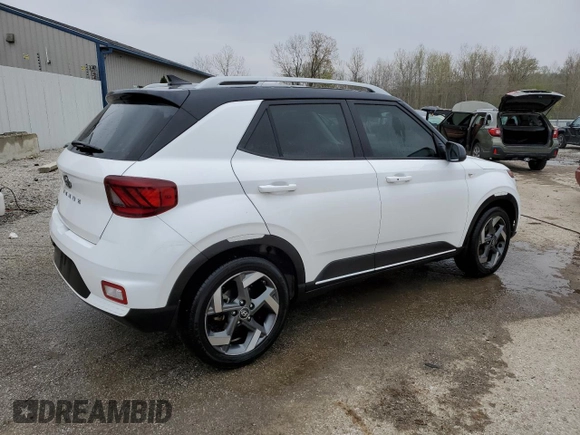 2022 Hyundai Venue Limited with VIN KMHRC8A3XNU184803, listed as a Copart auction lot 52753325 with 76,137 mi miles and Salvage Title. Bid and sale history available at DreamBid. Image 3.