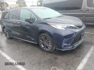2021 Toyota Sienna XSE with VIN 5TDXRKEC5MS020539, listed as a IAAI auction lot 41569311 with 86,902 mi miles and . Bid and sale history available at DreamBid. Image 1.