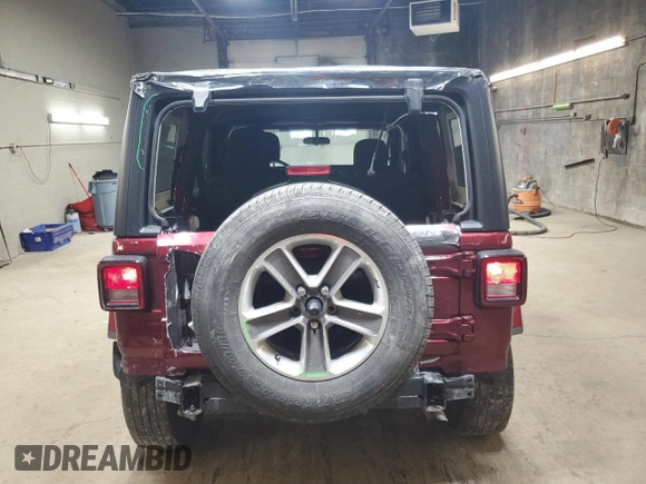 2021 Jeep Wrangler Unlimited Sahara z VIN 1C4HJXEGXMW758252, wystawiony jako Copart lot #50489015 z przebiegiem 38 388 mil mil oraz Szkoda całkowita • Salvage title. Historia ofert i sprzedaży dostępna na DreamBid. Obrazek 6.
