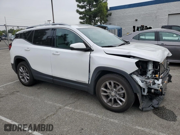 2022 GMC Terrain SLT with VIN 3GKALPEV0NL211156, listed as a Copart auction lot 55300465 with 57,319 mi miles and Salvage Title. Bid and sale history available at DreamBid. Image 4.