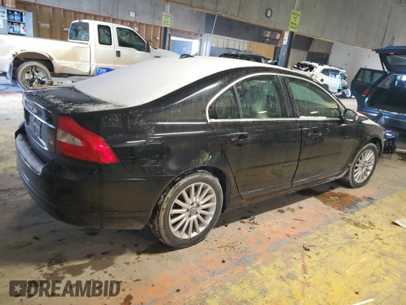 2008 Volvo S80 3.2L with VIN YV1AS982581050532, listed as a Copart auction lot 45717975 with 90,025 mi miles and Salvage Title. Bid and sale history available at carsss.com. Image 3.