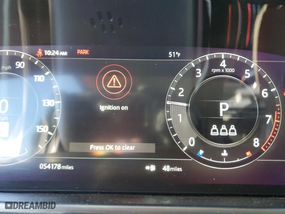 2019 Land Rover Range Rover Velar S with VIN SALYB2EX5KA233151, listed as a Copart auction lot 44399305 with 54,178 mi miles and Salvage Title. Bid and sale history available at carsss.com. Image 9.