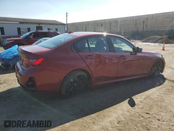 2025 BMW 3 Series M340i xDrive with VIN 3MW69FT06S8F12088, listed as a Copart auction lot 44757725 with 1,290 mi miles and Salvage Title. Bid and sale history available at carsss.com. Image 3.