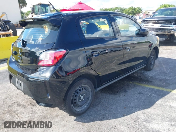 2024 Mitsubishi Mirage ES with VIN ML32AUHJ2RH019841, listed as a IAAI auction lot 41623414 with 6,629 mi miles and . Bid and sale history available at DreamBid. Image 4.