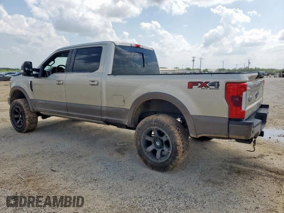 2017 Ford F-250 Lariat with VIN 1FT7W2BT4HEE31276, listed as a Copart auction lot 58258985 with 287,839 mi miles and Salvage title. Bid and sale history available at DreamBid. Image 2.