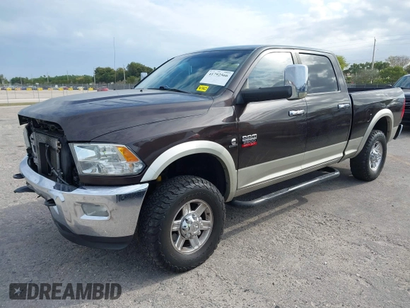 2010 Dodge Ram 2500 SLT with VIN 3D7UT2CL5AG172425, listed as a IAAI auction lot 41792566 with 185,236 mi miles. Bid and sale history available at carsss.com. Image 2.