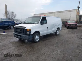 2013 Ford Econoline Cargo Commercial with VIN 1FTNE1EW2DDB11061, listed as a IAAI auction lot 41808318 with 230,677 mi miles. Bid and sale history available at carsss.com. Image 2.