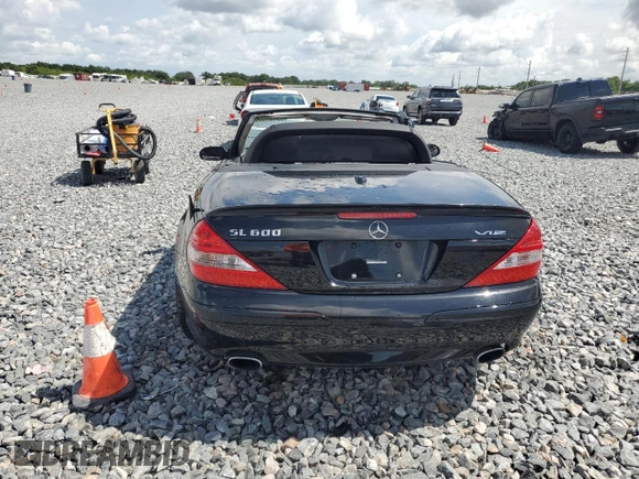 2007 Mercedes-Benz SL with VIN WDBSK77F27F117199, listed as a Copart auction lot 58724645 with 75,648 mi miles and Salvage title. Bid and sale history available at DreamBid. Image 6.