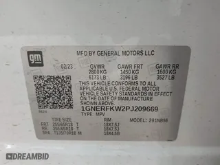 2023 Chevrolet Traverse LS with VIN 1GNERFKW2PJ209669, listed as a IAAI auction lot 41200163 with 34,946 mi miles. Bid and sale history available at carsss.com. Image 9.