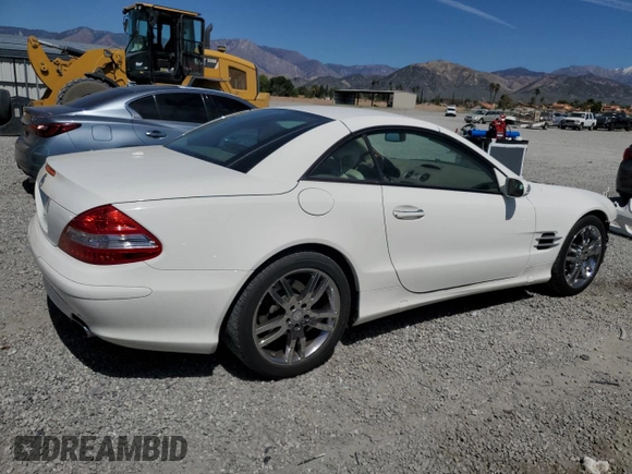 2008 Mercedes-Benz SL 550 with VIN WDBSK71FX8F141776, listed as a Copart auction lot 50004185 with 58,668 mi miles and Salvage title. Bid and sale history available at DreamBid. Image 3.