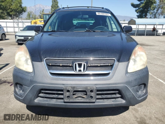 2005 Honda CR-V EX with VIN SHSRD78835U304892, listed as a Copart auction lot 46188995 with 186,054 mi miles and Salvage Title. Bid and sale history available at carsss.com. Image 5.