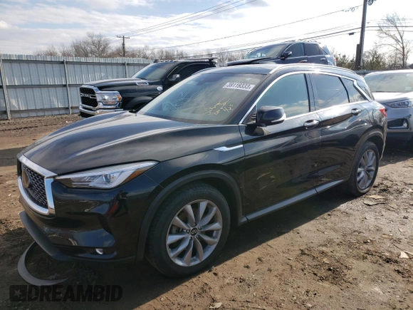 2021 Infiniti QX50 LUXE with VIN 3PCAJ5BB7MF114730, listed as a Copart auction lot 39119333 with 0 mi miles. Bid and sale history available at carsss.com. Image 1.