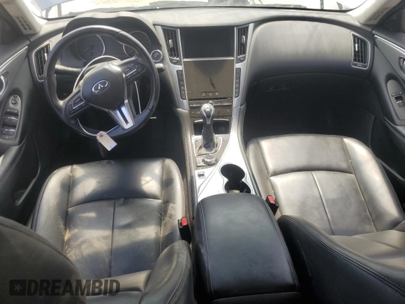 2021 Infiniti Q50 Luxe with VIN JN1EV7BP1MM705868, listed as a Copart auction lot 60127235 with 45,804 mi miles and Salvage title. Bid and sale history available at DreamBid. Image 8.