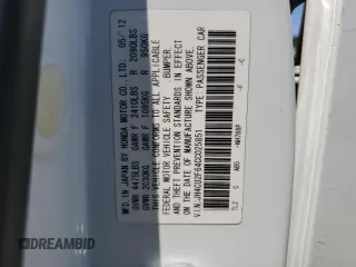 2012 Acura TSX Technology with VIN JH4CU2F64CC025851, listed as a Copart auction lot 62184605 with 167,541 mi miles and Salvage title. Bid and sale history available at DreamBid. Image 12.