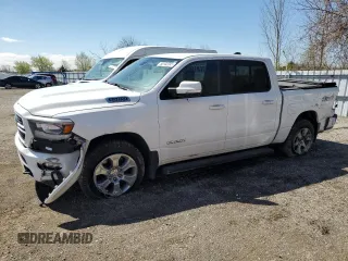 2019 Ram 1500 Big Horn z VIN 1C6SRFFTXKN746228, wystawiony jako Copart lot #55102245 z przebiegiem 212 933 mil mil oraz Czysty tytuł • Clean title. Historia ofert i sprzedaży dostępna na DreamBid. Obrazek 1.