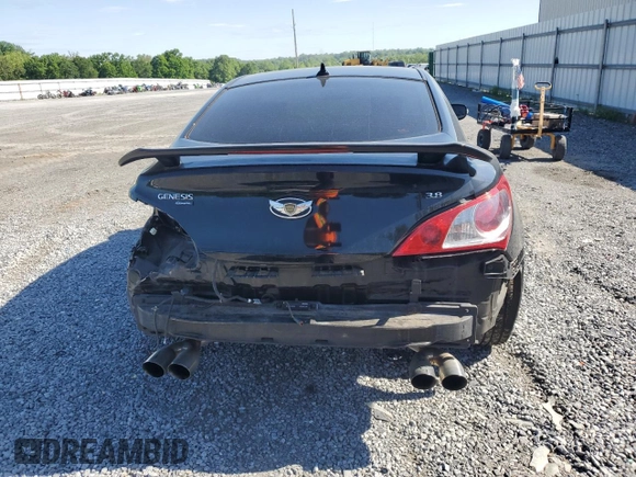 2010 Hyundai Genesis Coupe with VIN KMHHU6KH0AU035673, listed as a Copart auction lot 54561415 with 109,084 mi miles and Salvage title. Bid and sale history available at DreamBid. Image 6.