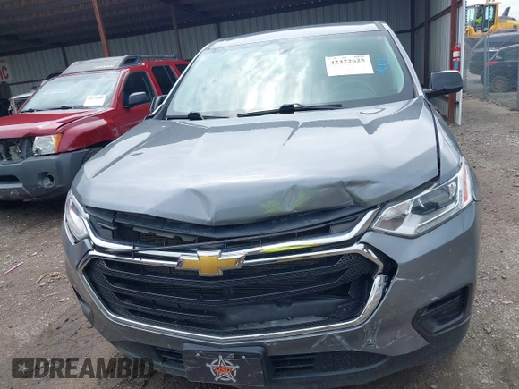 2020 Chevrolet Traverse LS with VIN 1GNERFKW3LJ237541, listed as a IAAI auction lot 42372625 with 107,470 mi miles and . Bid and sale history available at DreamBid. Image 13.
