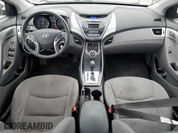 2013 Hyundai Elantra GLS with VIN 5NPDH4AE5DH444849, listed as a Copart auction lot 63580045 with 45,755 mi miles and Salvage title. Bid and sale history available at DreamBid. Image 8.