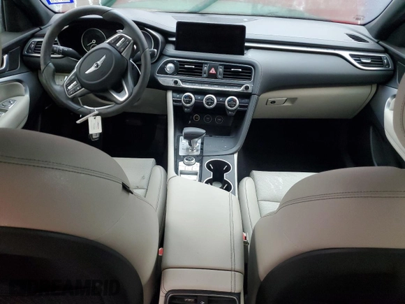 2023 Genesis G70 2.0T with VIN KMTG34TA1PU129659, listed as a Copart auction lot 54751764 with Not Provided miles and Non Repairable. Bid and sale history available at DreamBid. Image 8.