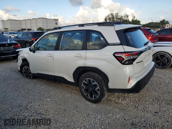 2025 Subaru Forester with VIN JF2SLDAC7SH409814, listed as a Copart auction lot 85524404 with 1,308 mi miles and Salvage title. Bid and sale history available at DreamBid. Image 2.