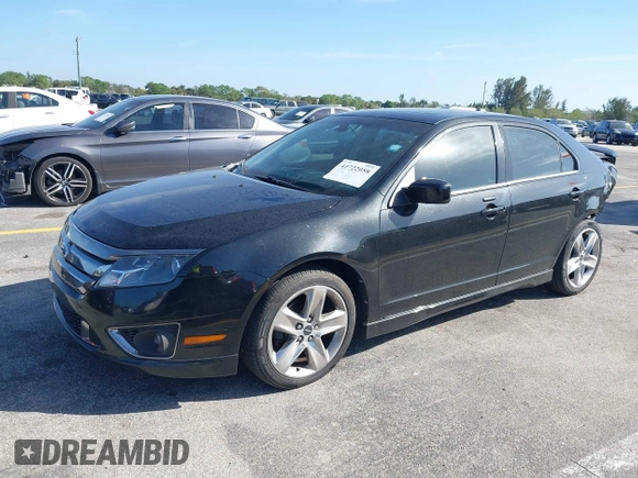 2012 Ford Fusion SPORT with VIN 3FAHP0KC7CR449210, listed as a IAAI auction lot 41722058 with 153,834 mi miles. Bid and sale history available at carsss.com. Image 2.