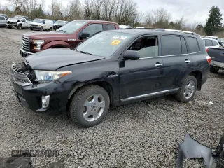 2012 Toyota Highlander Hybrid Limited with VIN JTEDC3EH8C2010580, listed as a Copart auction lot 49698315 with 0 mi miles and Salvage Title. Bid and sale history available at carsss.com. Image 1.