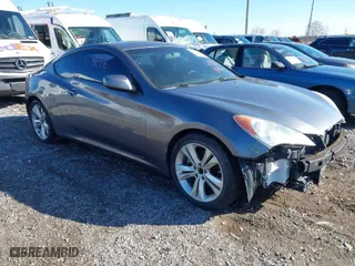 2012 Hyundai Genesis Coupe 2.0T with VIN KMHHT6KD0CU072161, listed as a IAAI auction lot 40968096 with 109,449 mi miles. Bid and sale history available at carsss.com. Image 1.
