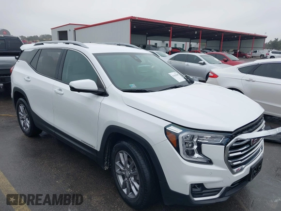 2022 GMC Terrain SLT with VIN 3GKALPEV8NL235382, listed as a IAAI auction lot 41434208 with 52,570 mi miles. Bid and sale history available at carsss.com. Image 1.