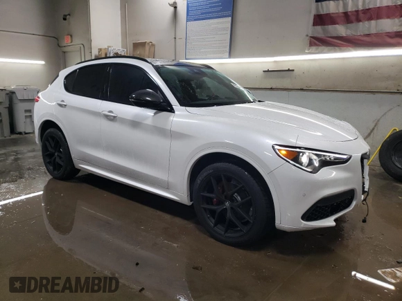 2020 Alfa Romeo Stelvio Ti z VIN ZASPAKBN4L7C74496, wystawiony jako Copart lot #43208305 z przebiegiem 71 269 mil mil oraz Szkoda całkowita • Salvage title. Historia ofert i sprzedaży dostępna na DreamBid. Obrazek 4.