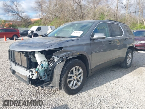 2021 Chevrolet Traverse LT Cloth with VIN 1GNEVGKW1MJ214200, listed as a IAAI auction lot 42021901 with 69,118 mi miles. Bid and sale history available at carsss.com. Image 2.